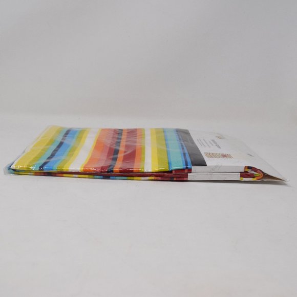 Fiesta Ware Half Apron Unisex One Size Adjustable Waist Ties Rainbow Stripes New - Picture 6 of 11